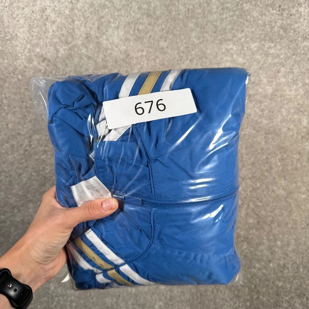 Adidas UCLA Bruins Men's XXL Blue Full Zip Track Windbreaker Jacket READ